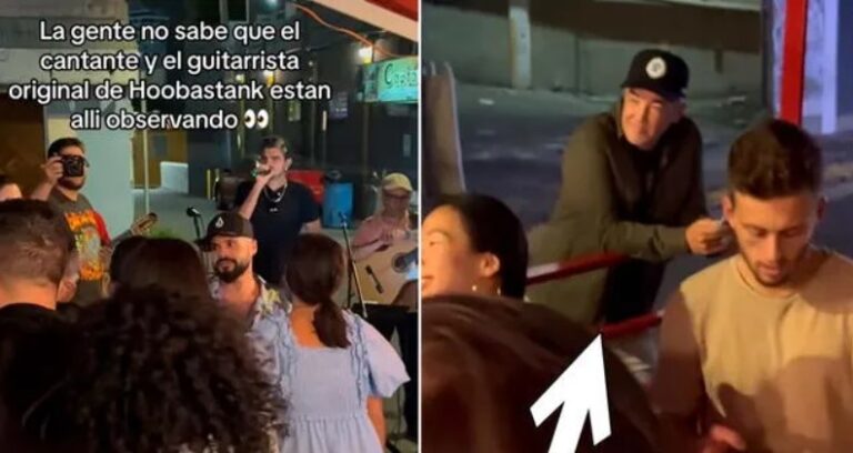 Jonathan Moly cautivó público de bar karaoke con éxito de Hoobastank mientras integrantes pasan desapercibidos