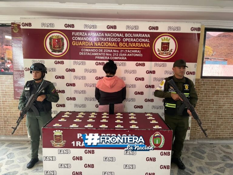 Capturada en Peracal con 28 dediles de cocaína en su estómago