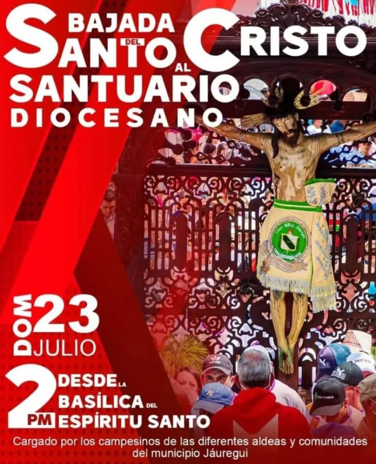 Agricultores de Jáuregui cargarán hoy al Santo Cristo durante la bajada