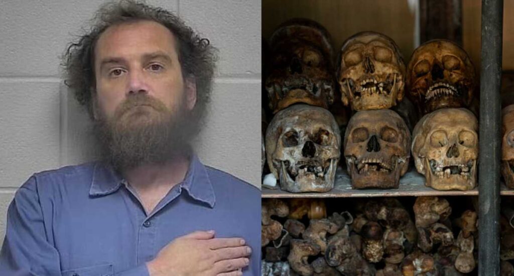 Escalofriante hallazgo: hombre tenía al menos 40 cráneos robados en su casa y los usaba como “decoración”