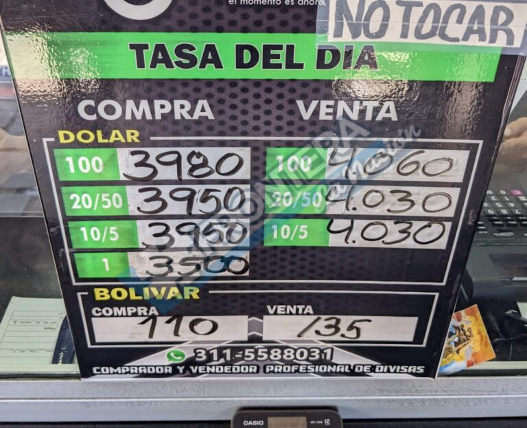 En alza el dólar en La Parada