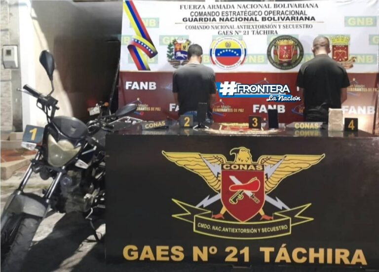 Capturados en Rubio por extorsionar a núcleo familiar