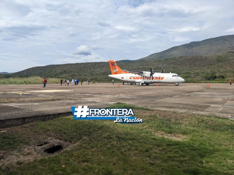 Arribó el vuelo prueba de Conviasa al aeropuerto de San Antonio