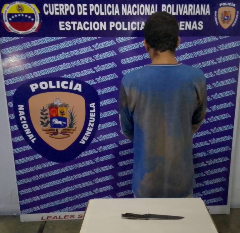 Detenido por herir con arma blanca a su hermano