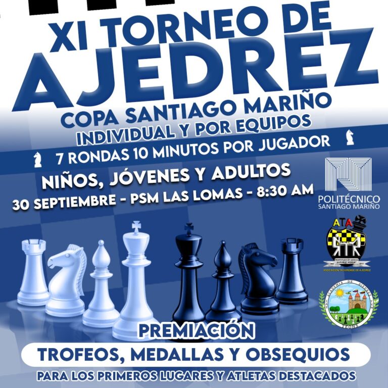Academia de Ajedrez Teohs Invita a participar en el XI Torneo de Ajedrez Copa Santiago Mariño