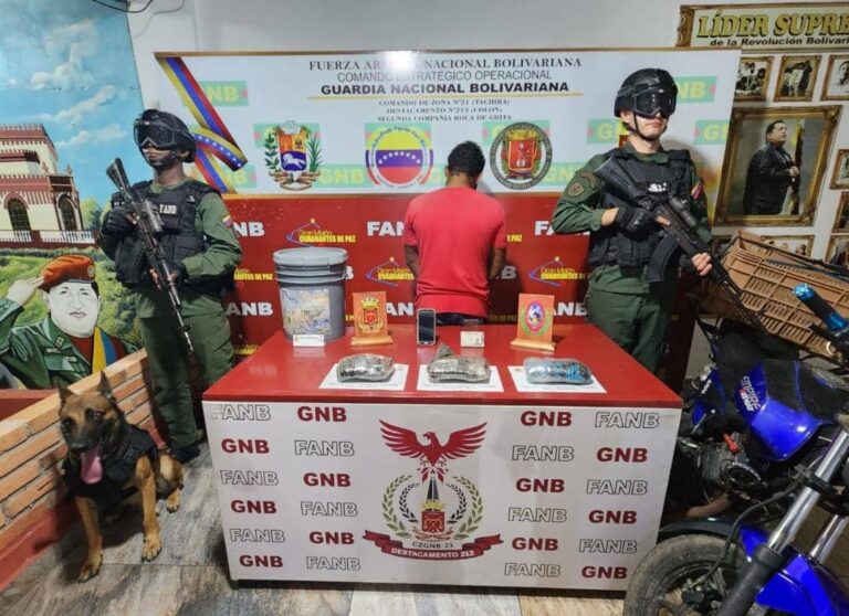 Con kilo y medio de droga en un tobo detuvieron a un hombre en Orope