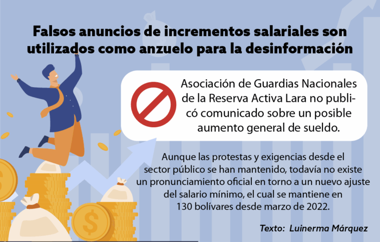 Falsos anuncios de incrementos salariales son utilizados como anzuelo para la desinformación