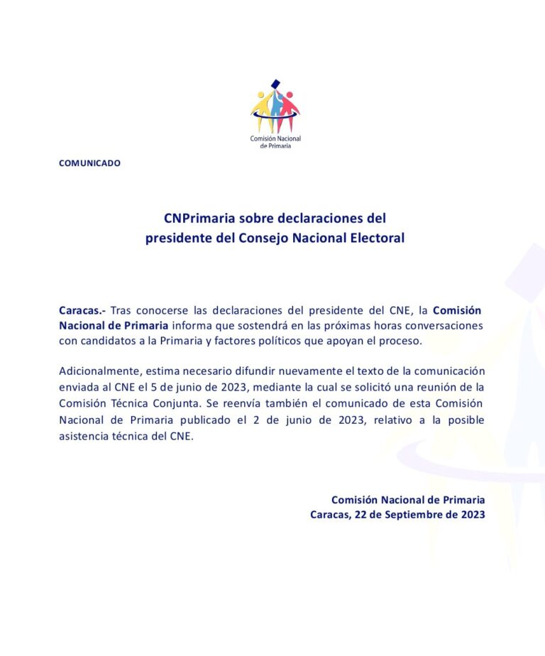 Candidatos y partidos de la Primaria discutirán apoyo del CNE