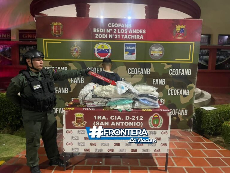 Capturado en Peracal con 14 kilos de cocaína impregnada en prendas de vestir