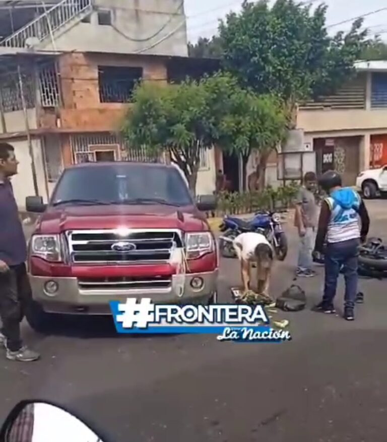 Un lesionado en colisión registrada en la frontera