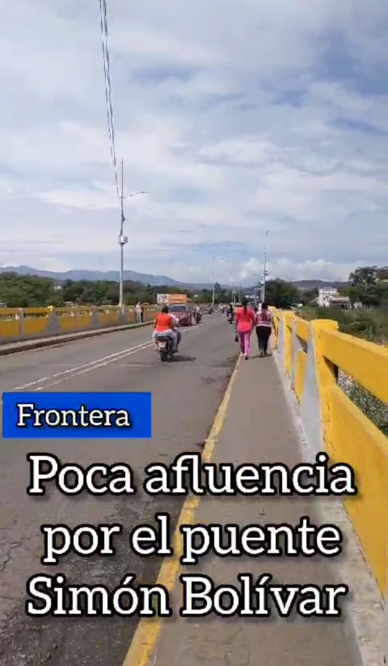 Poca afluencia en el puente Simón Bolívar