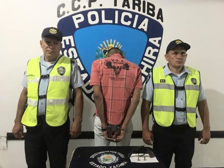 Detenido en Táriba por porte ilícito de arma y amenaza de muerte