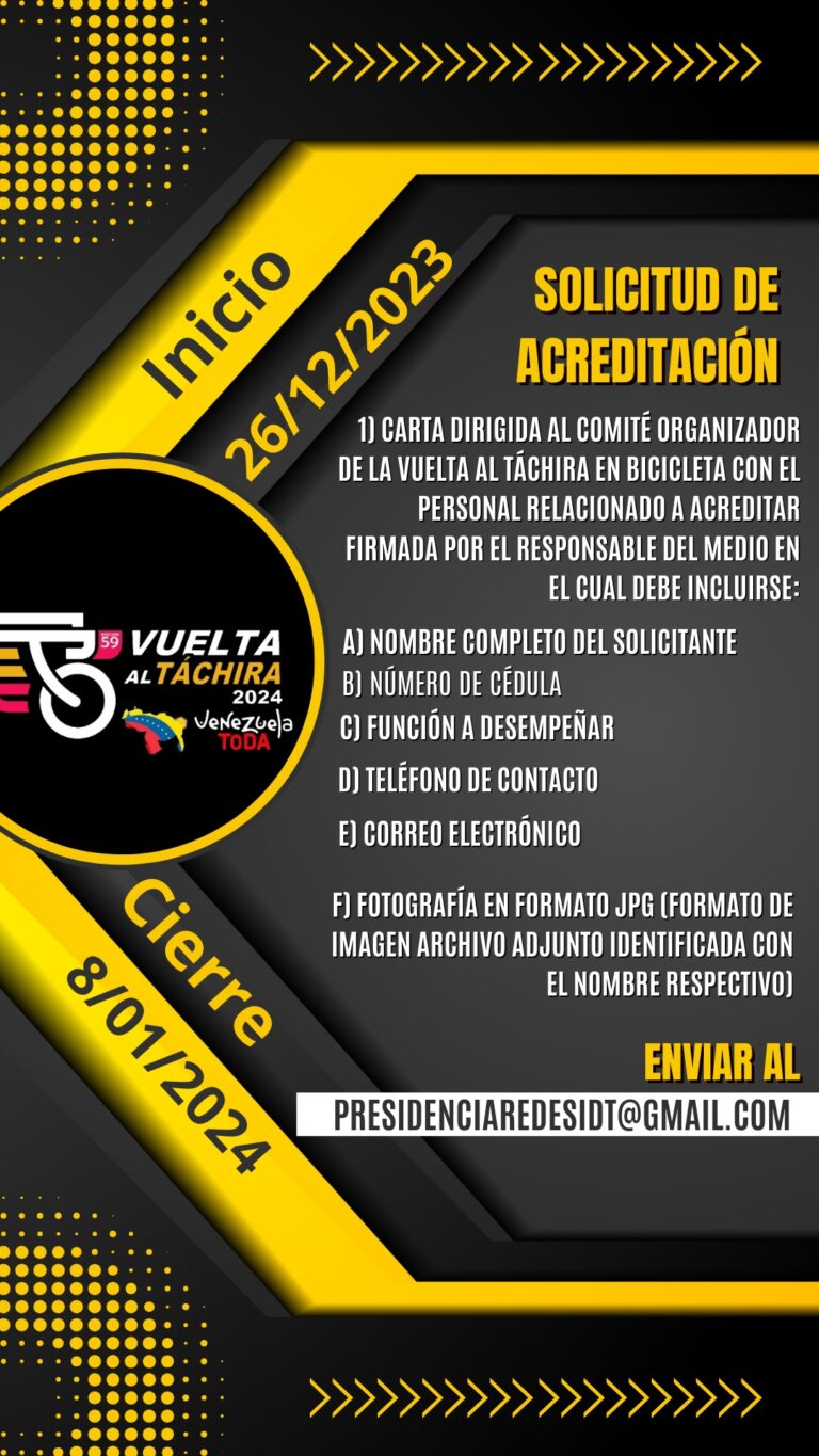 Vuelta al Táchira inicia proceso de acreditación