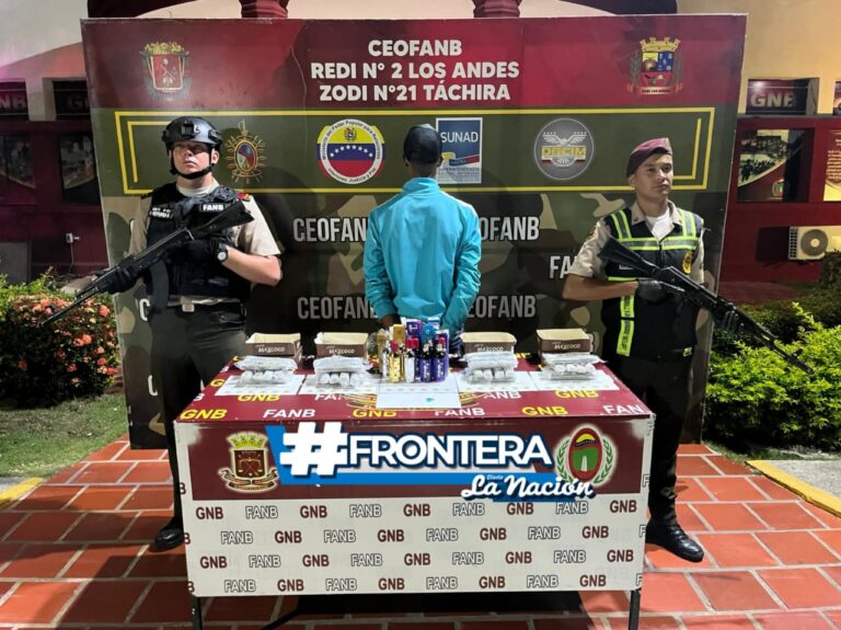 Cae en el puente Simón Bolívar con marihuana oculta en galletas y droga líquida en perfumes