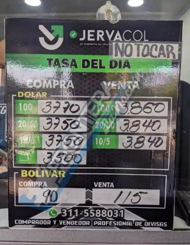 Precio del dólar en la frontera este 13E