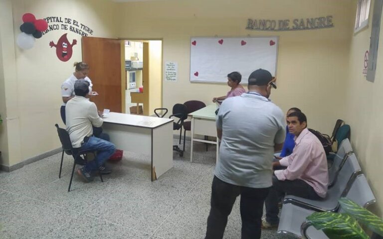 Sin bolsas, reactivos y hemoclasificadores banco de sangre de El Tigre