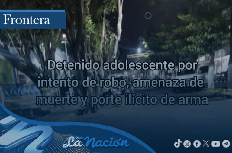 Detenido adolescente por intento de robo, amenaza de muerte y porte ilícito en la frontera