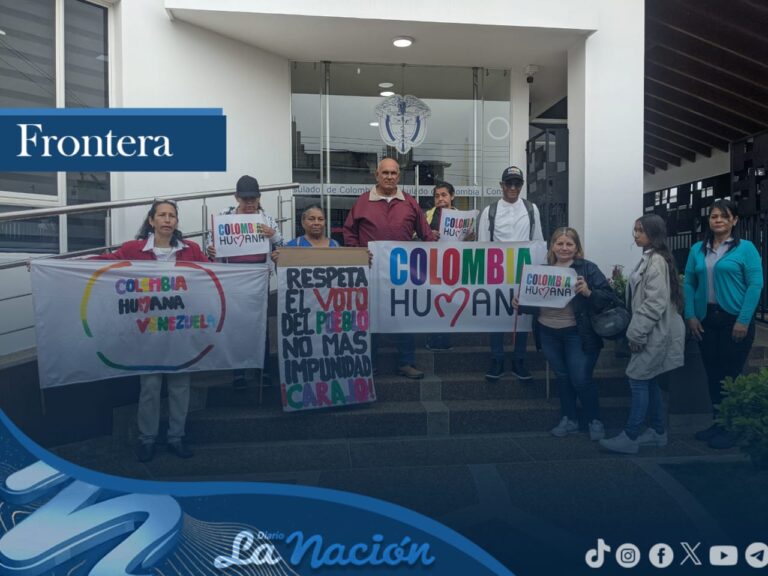 Protestan en frontera contra la “ruptura institucional” de Colombia 
