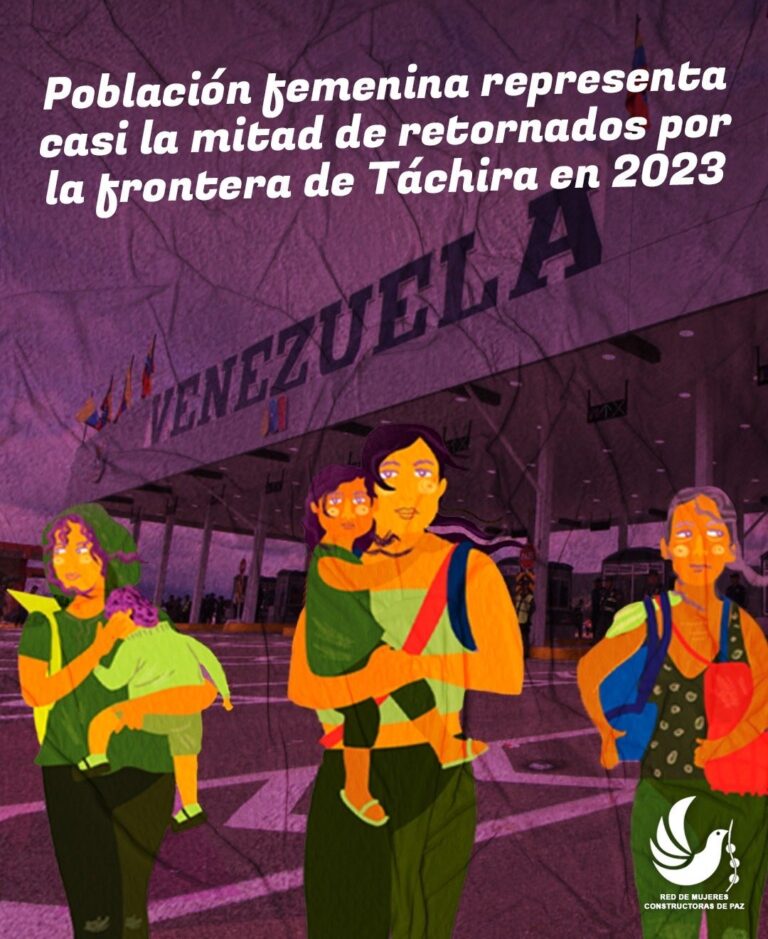 Población femenina representa casi la mitad de retornados por la frontera de Táchira en 2023