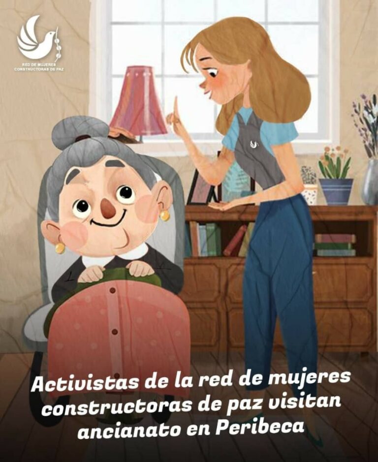 Activistas de la red de mujeres constructoras de paz visitan ancianato en Peribeca
