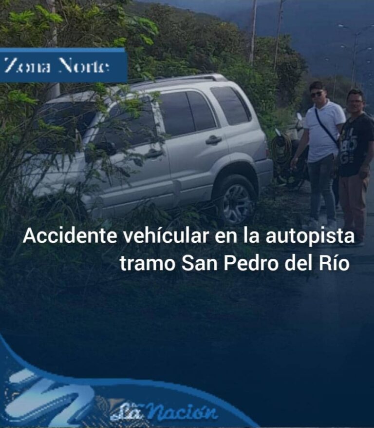 Accidente vehicular en la autopista tramo San Pedro del Río