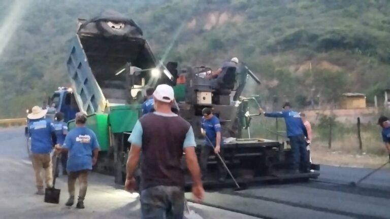 Así avanzan trabajos de asfaltado en la Troncal 1