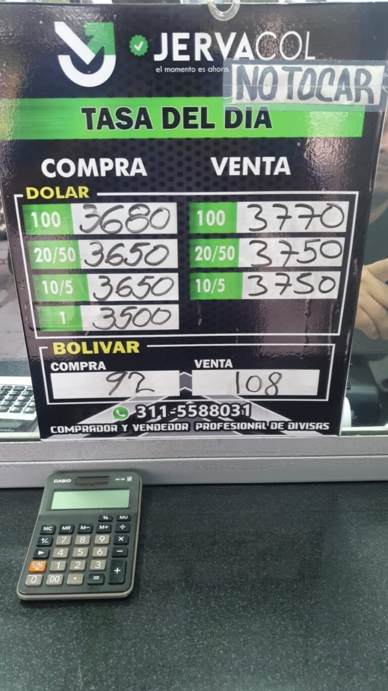 Precio del dólar este 30M