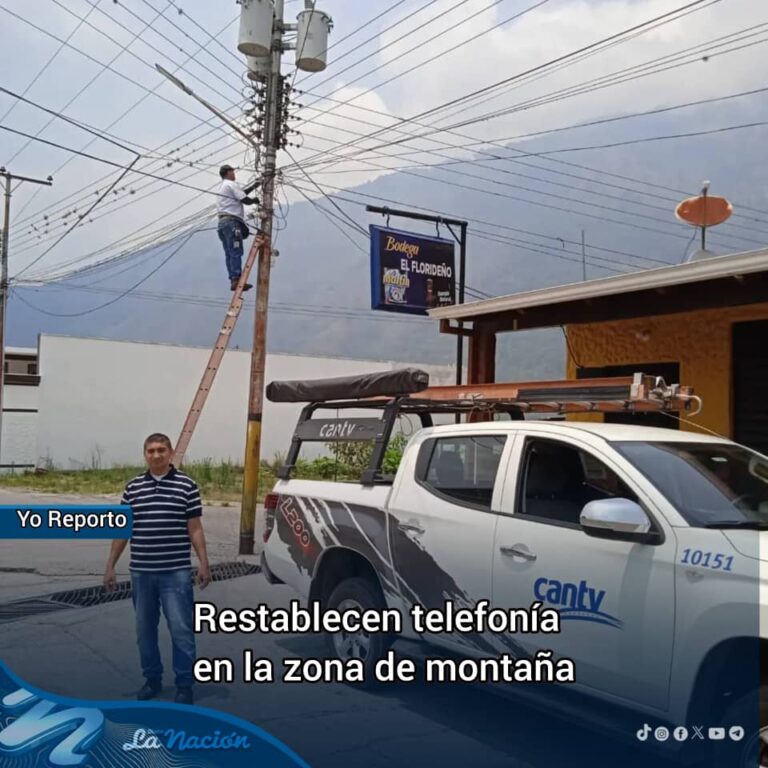 Cantv restableció el servicioen la zona de montaña alta