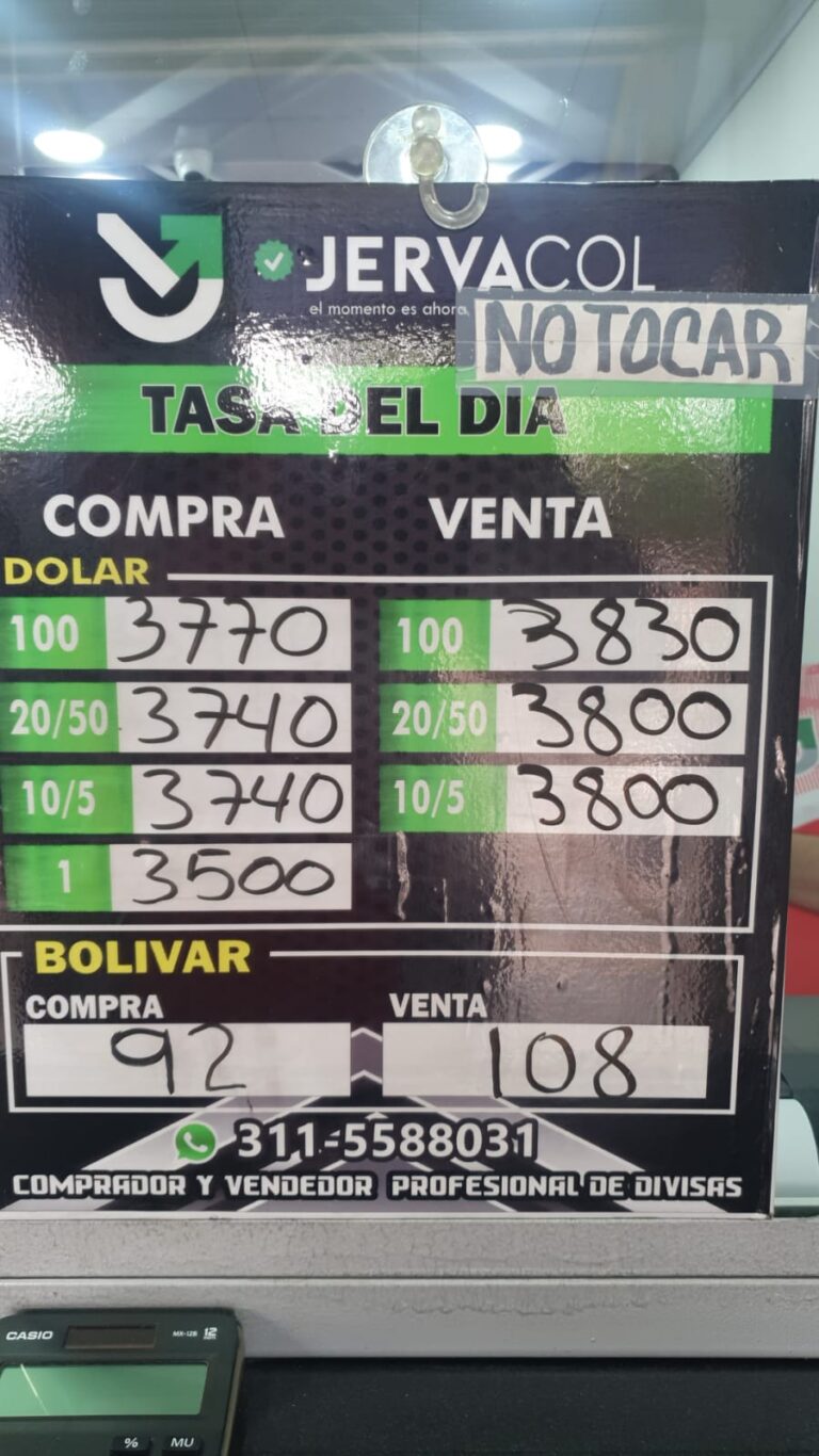 Precio del dólar este 22M