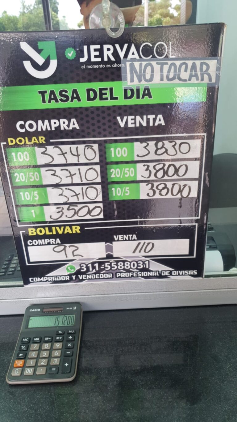 Precio del dólar este martes