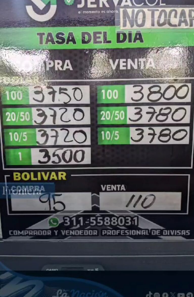 Precio del dólar este martes