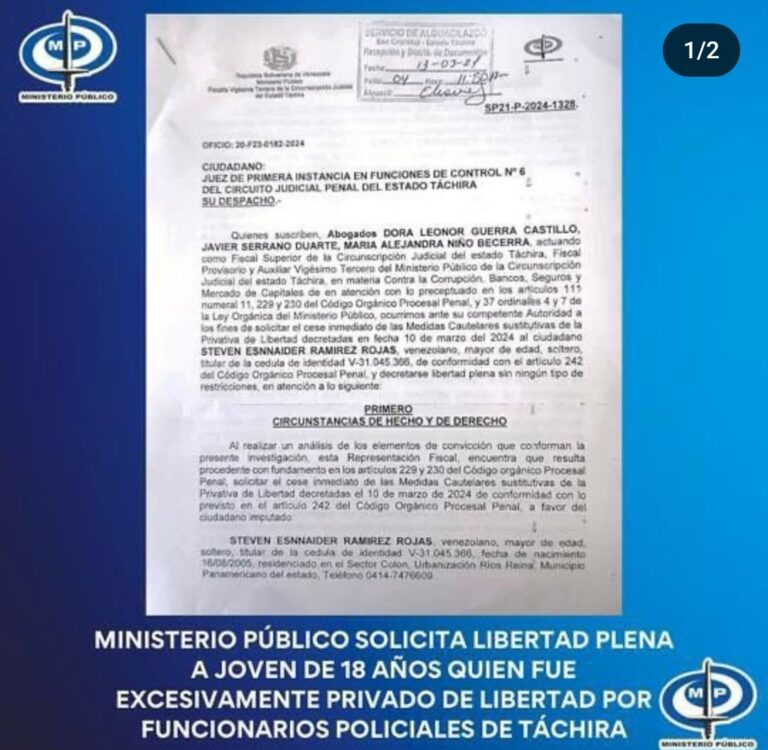Libertad plena para joven detenido arbitrariamente por portar certificado falso