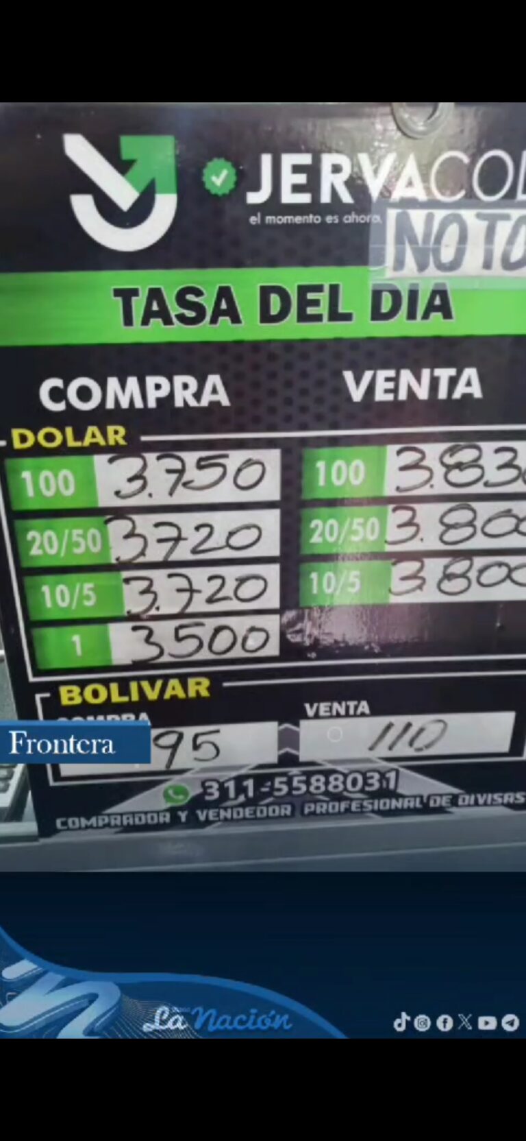 Precio del dólar este 21M