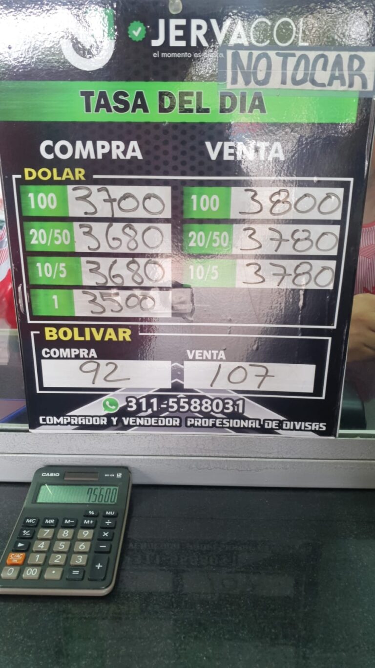 Precio del dólar este 30A