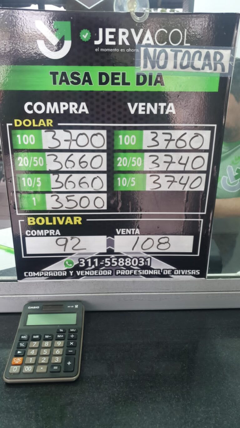 Precio del dólar este 1A