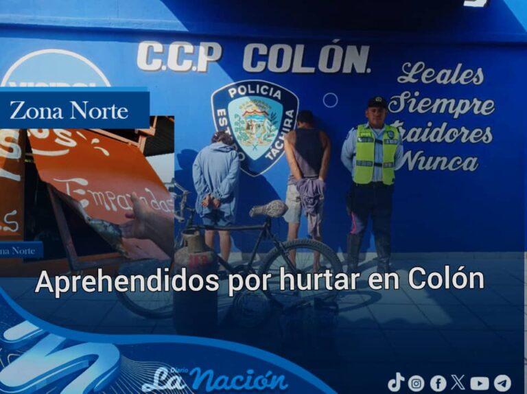 Aprehendidos por hurtar en Colón