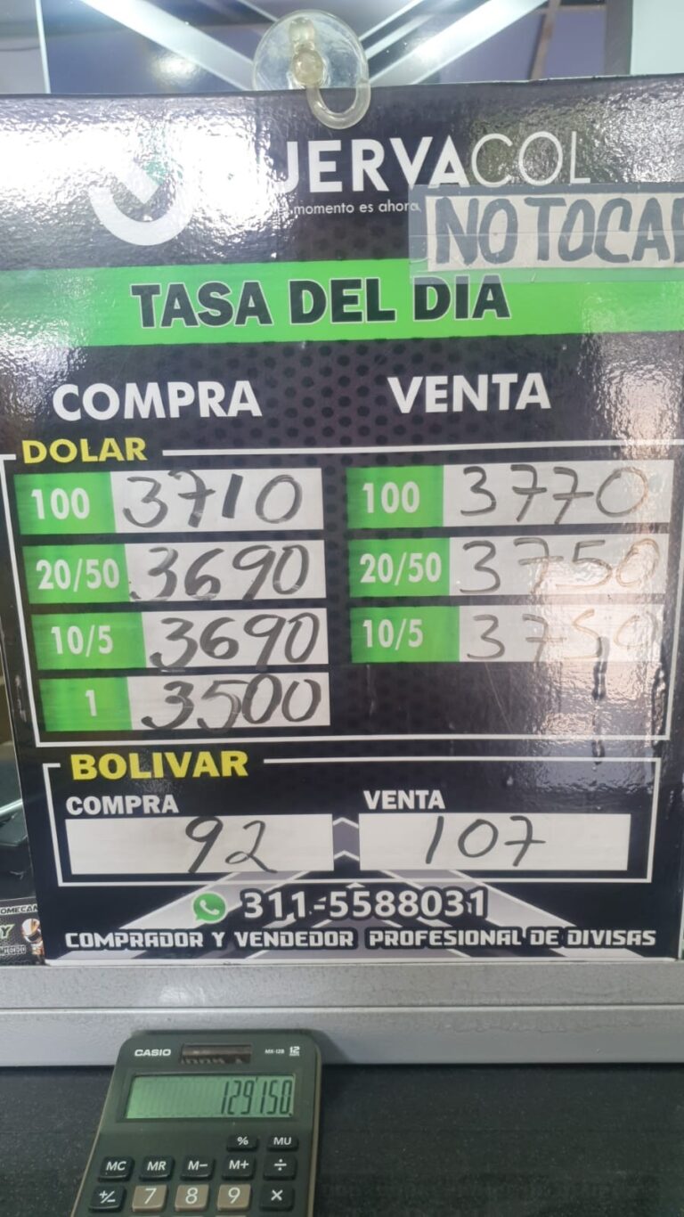 Precio del dólar este 16M