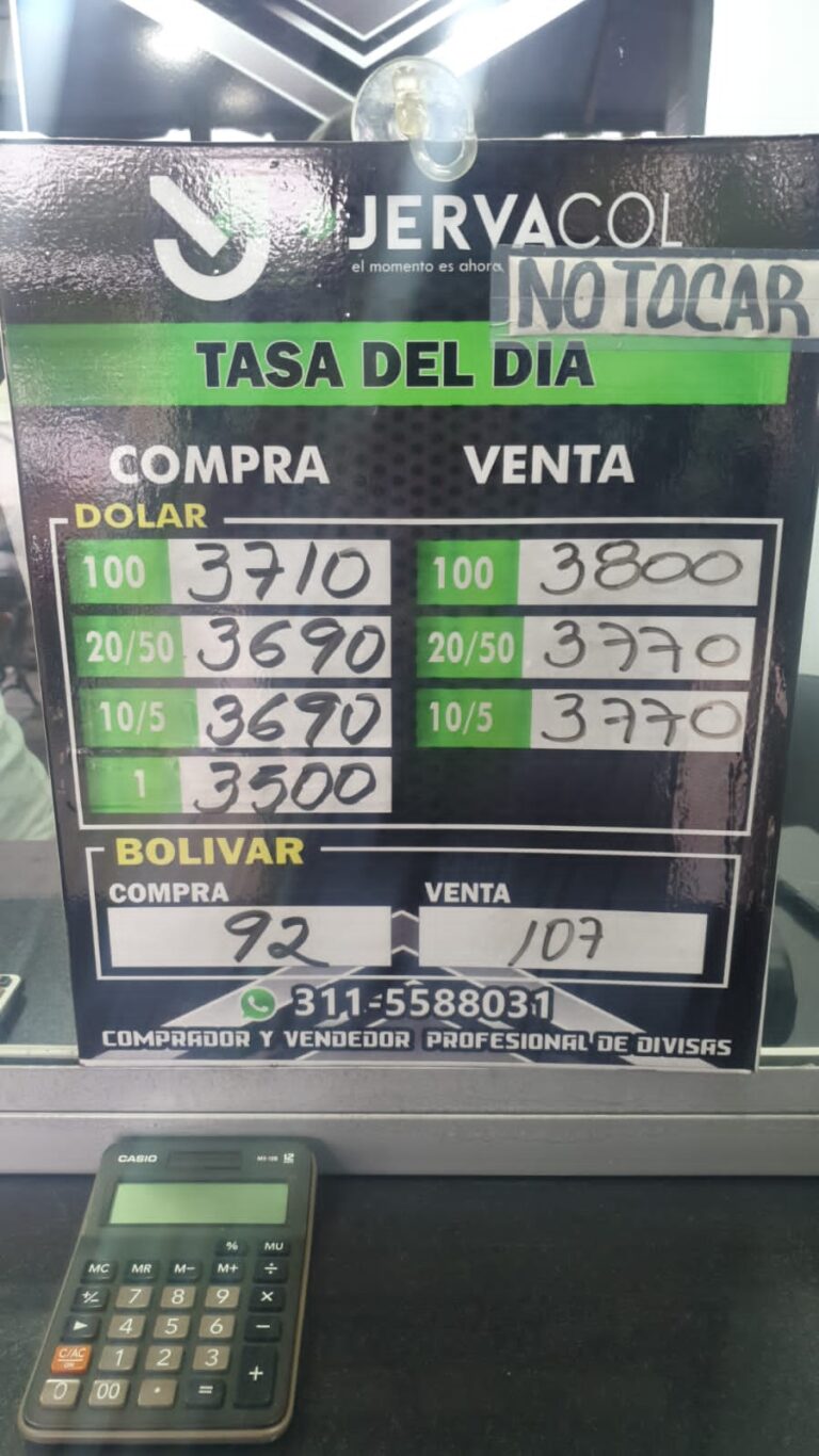 Precio del dólar este 4M