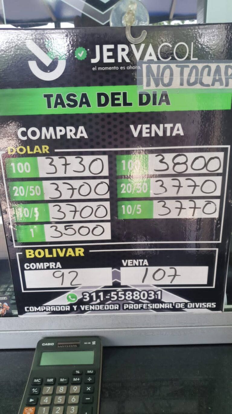 Precio del dólar este lunes