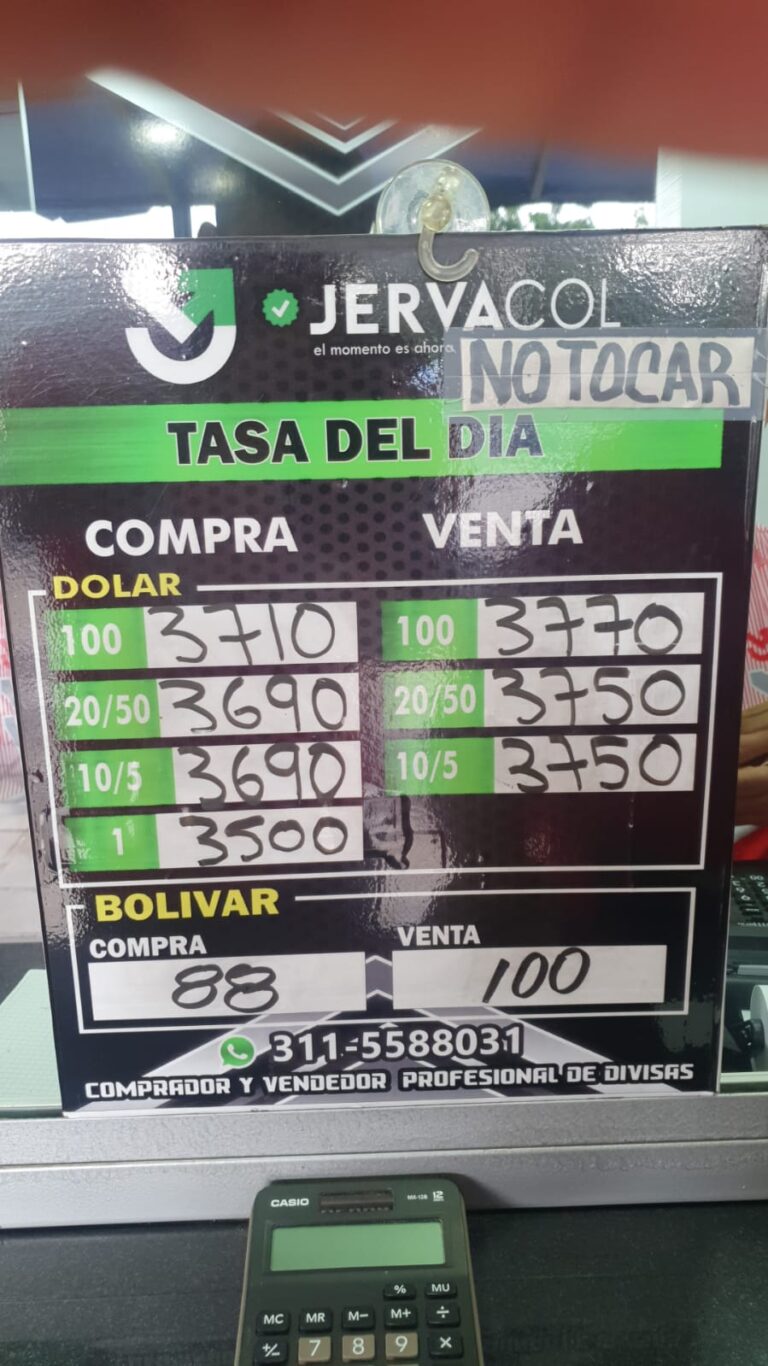 Precio del dólar este 30M