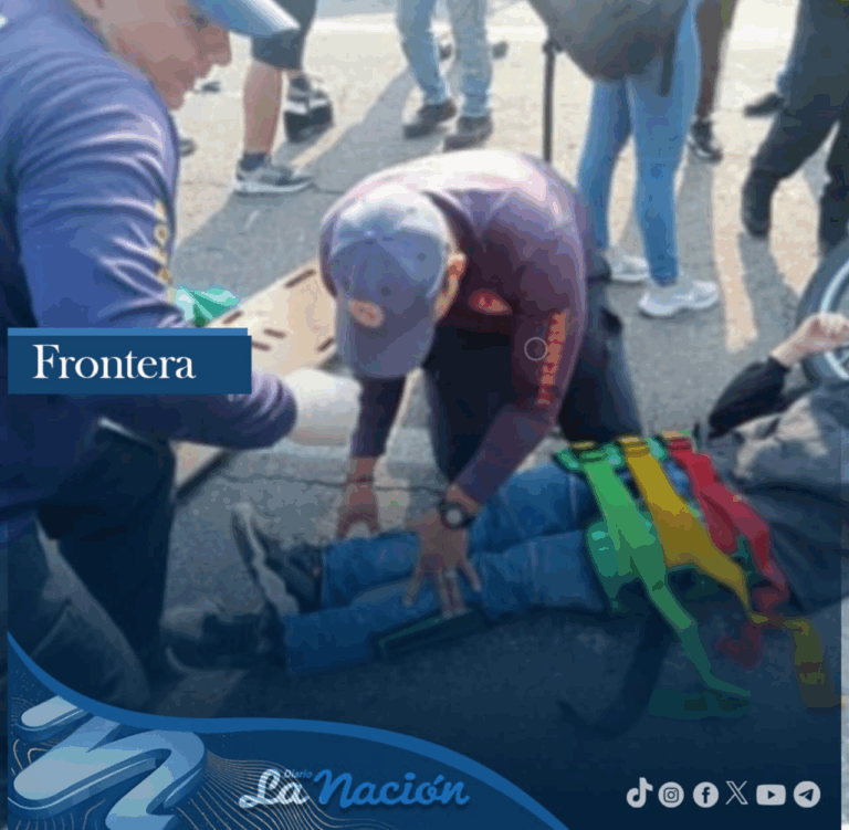 Dos lesionados en colisión de motos frente al aeropuerto de la frontera