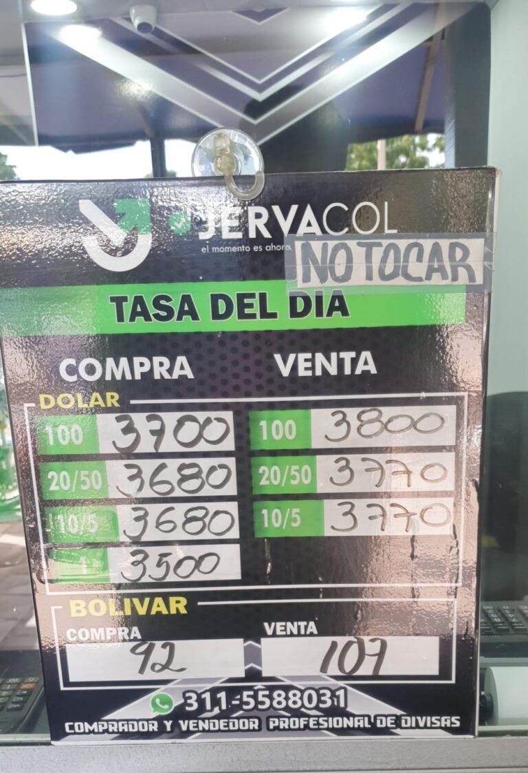 Precio del dólar este 7M
