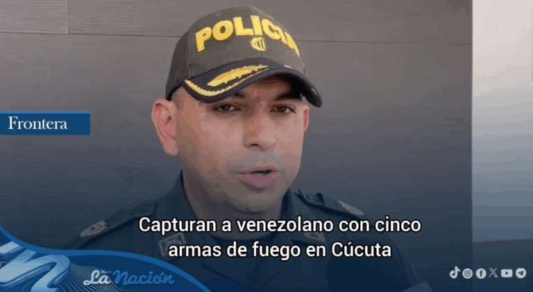 Capturan a venezolano con cinco armas de fuego y 19 cartuchos en Cúcuta