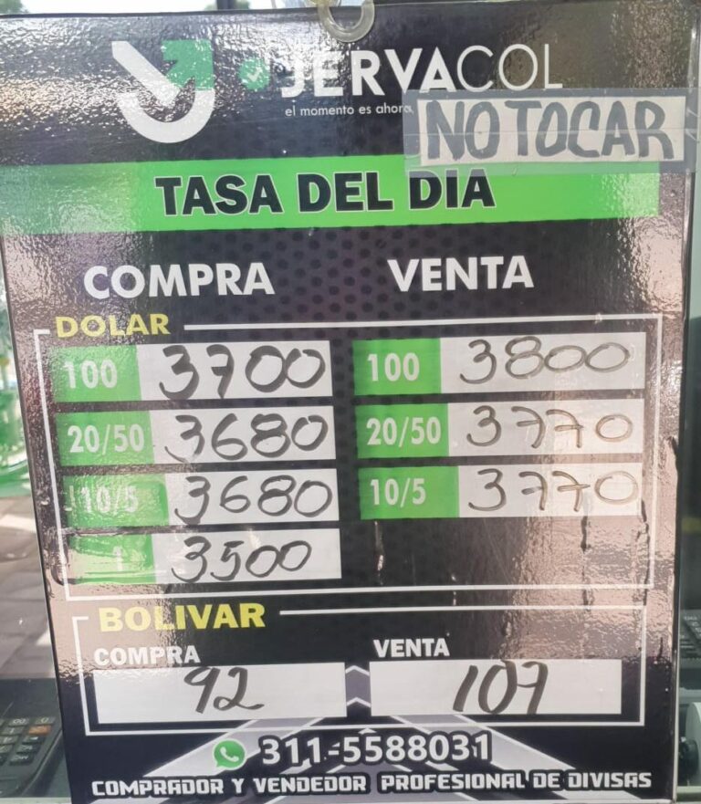 Precio del dólar este 9M