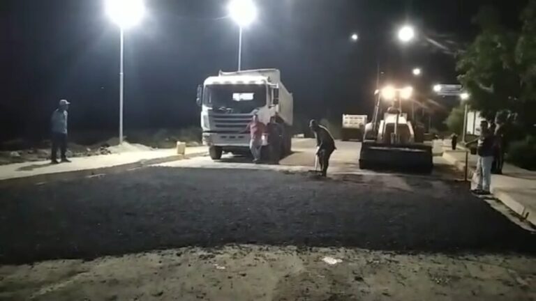 Asfaltaron tramo recuperado en la entrada al puente de Ureña