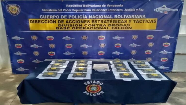 Autoridades localizaron 16 panelas de drogas en Paraguaná