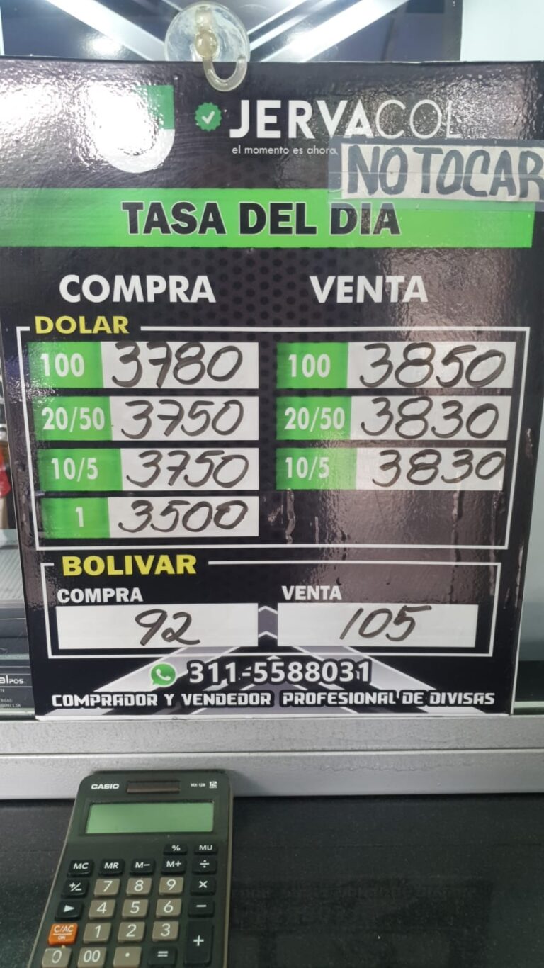 Precio del dólar este 19J