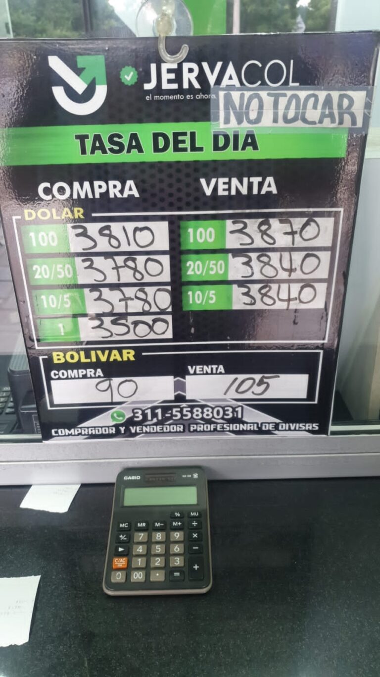 Precio del dólar este 21J