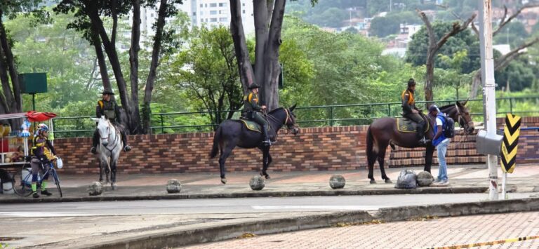 Patrullaje urbano a caballo en Cúcuta