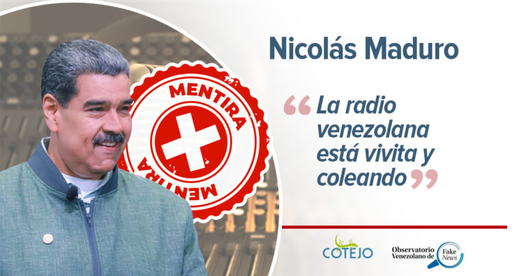 Es mentira que “la radio venezolana está vivita y coleando” como aseguró Nicolás Maduro